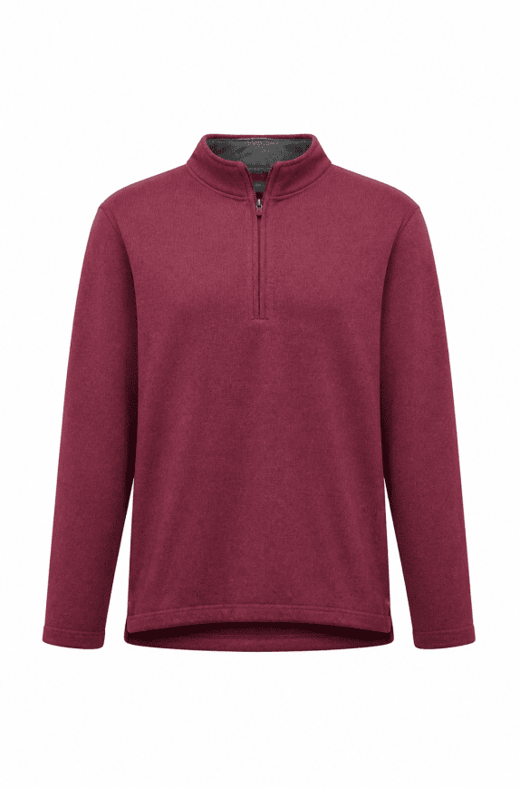 WRANGLER HALF ZIP SWEATSHIRT MINIMAL BURGUNDY MENS PRE OWNED L