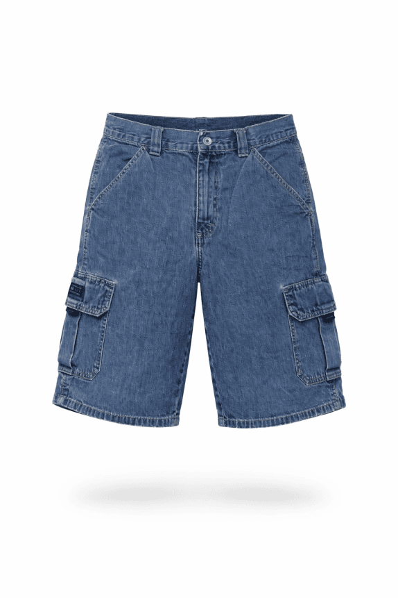 WRANGLER JEANS CARGO SHORTS WASHED BLUE ΑΝΤΡΙΚΟ PRE OWNED XS