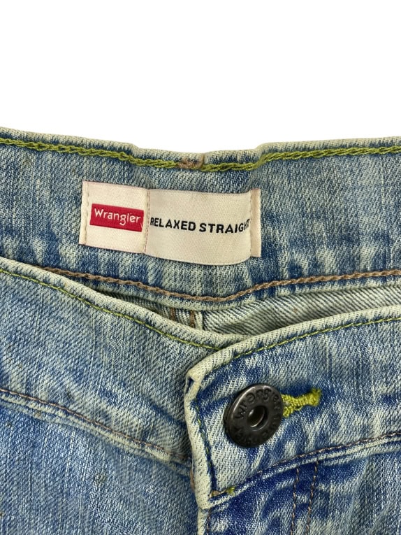 Wrangler Jeans Παντελόνι Relaxed Straight Vintage Logo Μπλε Ανοιχτό Ανδρικό L