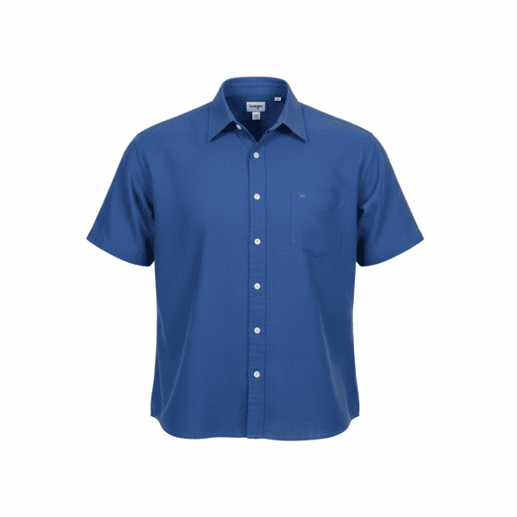 WRANGLER Camicia casual a maniche corte blu da uomo XL