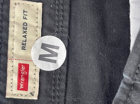 WRANGLER PANTALONI CARGO WORKWEAR FADED BLACK UNISEX PRE OWNED M
