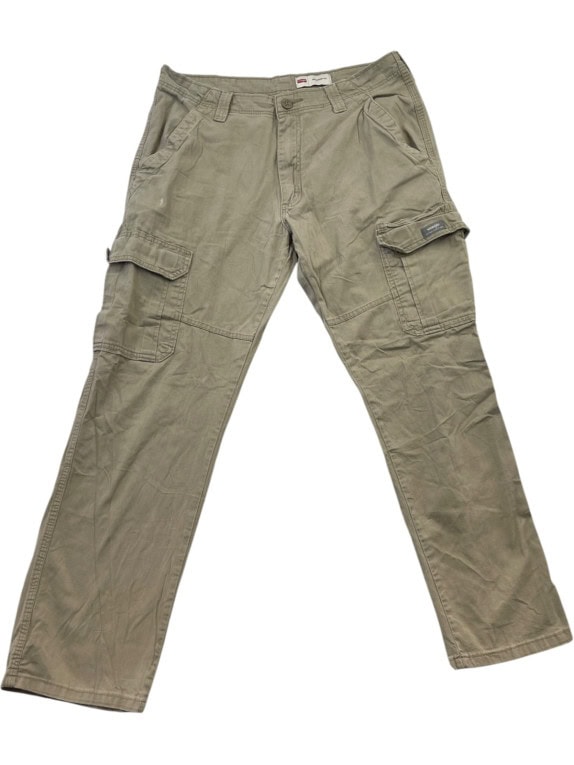 WRANGLER CARGO PANTS WORKWEAR OLIVE MENS PRE OWNED M