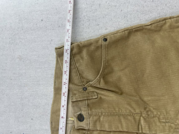 WRANGLER CORDUROY PANTS MINIMAL BEIGE MEN PRE OWNED XS