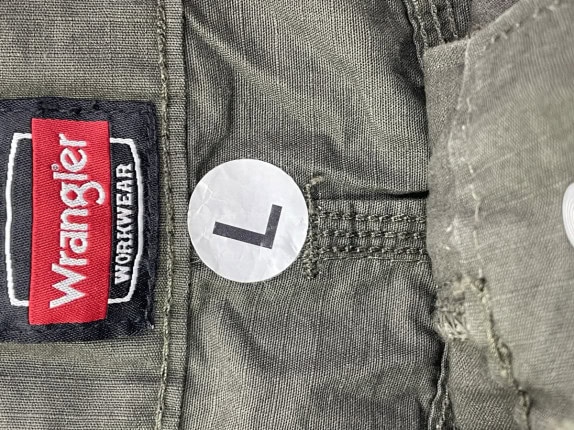 WRANGLER WORKWEAR PANTS CLASSIC OLIVE MENS PRE OWNED L