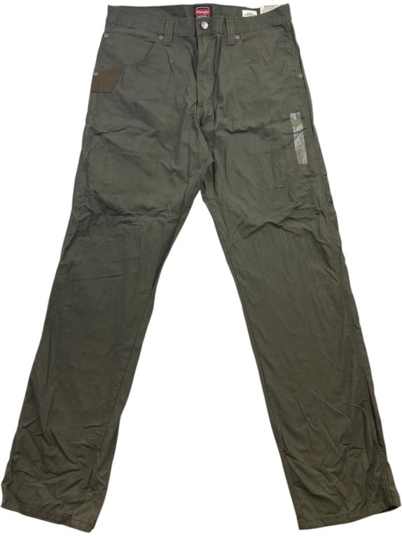 WRANGLER WORKWEAR PANTS UTILITY OLIVE MENS PRE OWNED L
