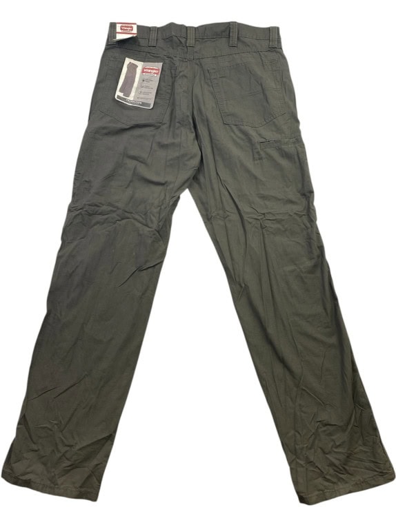 WRANGLER WORKWEAR PANTS UTILITY OLIVE MENS PRE OWNED L