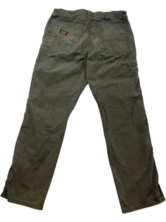 WRANGLER WORKWEAR PANTS UTILITY OLIVE MEN PRE OWNED L
