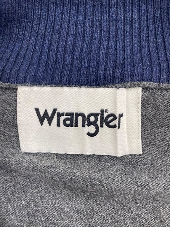 Wrangler Πλεκτή Ζακέτα Casual Μονόχρωμη Γκρι Ανδρική 3XL