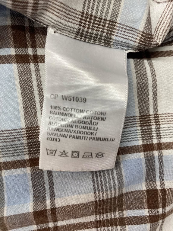 WRANGLER ΠΟΥΚΑΜΙΣΟ CASUAL CLASSIC CHECKED EMBROIDERED LOGO ΚΑΦΕ/ΓΑΛΑΖΙΟ ΑΝΔΡΙΚΟ XL