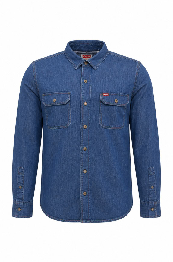 WRANGLER ΠΟΥΚΑΜΙΣΟ DENIM VINTAGE ΜΠΛΕ ΑΝΤΡΙΚΟ PRE OWNED L