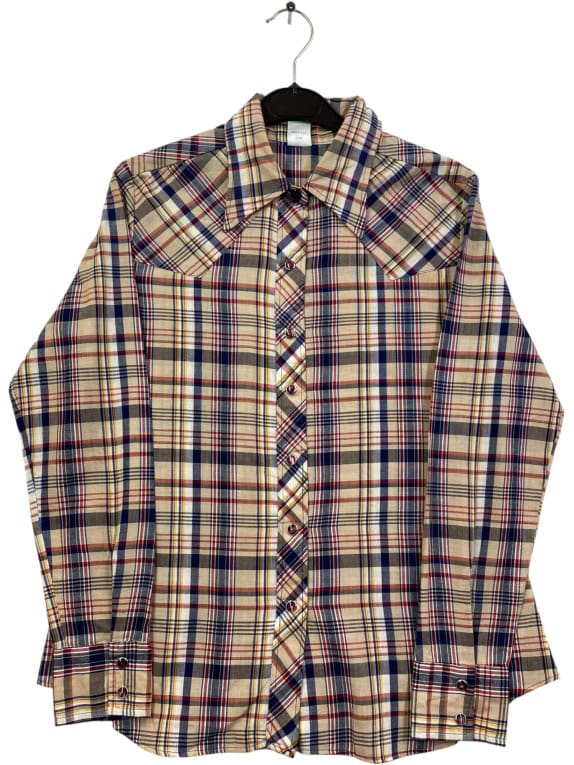 WRANGLER Camicia a quadri stile western multicolore unisex XS