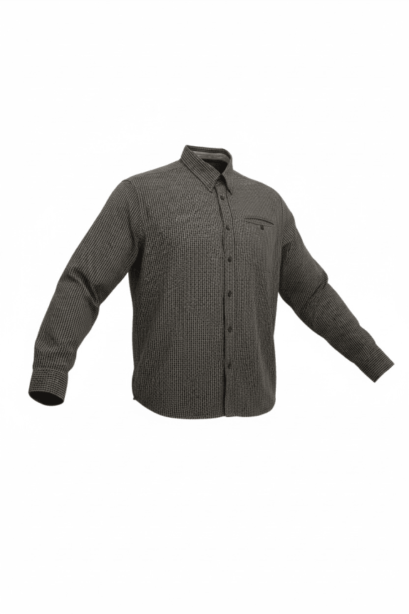 WRANGLER ΠΟΥΚΑΜΙΣΟ ΜΑΚΡΥΜΑΝΙΚΟ ΜΕ ΜΟΤΙΒΟ ΚΑΦΕ ΑΝΔΡΙΚΟ XL