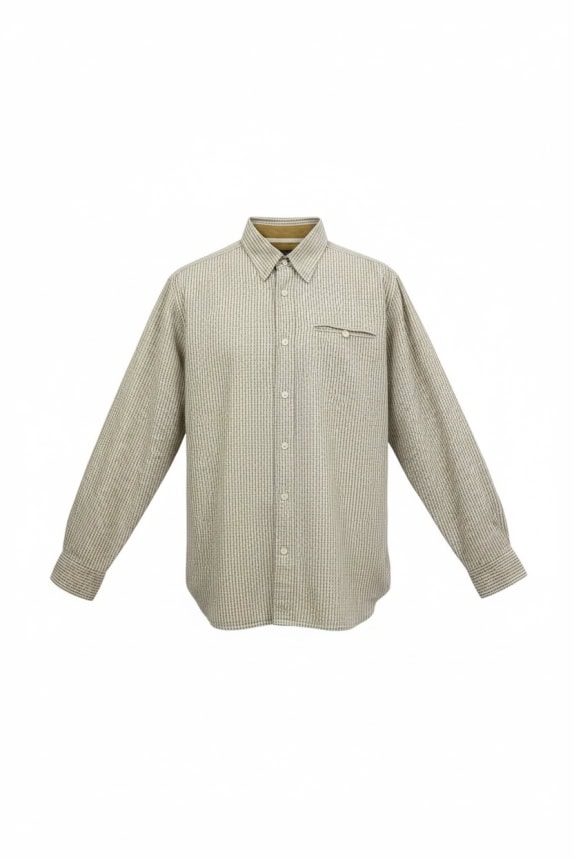 WRANGLER ΠΟΥΚΑΜΙΣΟ VINTAGE ΜΕ ΚΕΝΤΗΤΕΣ ΡΙΓΕΣ LOGO LABEL BEIGE ΑΝΔΡΙΚΟ L