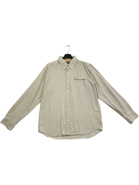 WRANGLER ΠΟΥΚΑΜΙΣΟ VINTAGE ΜΕ ΚΕΝΤΗΤΕΣ ΡΙΓΕΣ LOGO LABEL BEIGE ΑΝΔΡΙΚΟ L