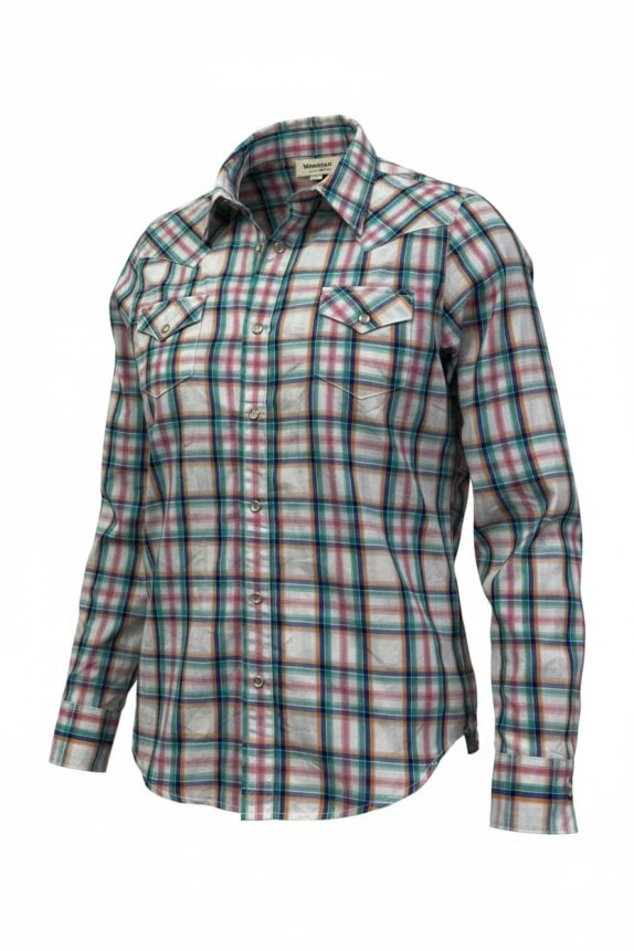 WRANGLER CAMICIA VINTAGE MULTICOLORE DONNA M usata