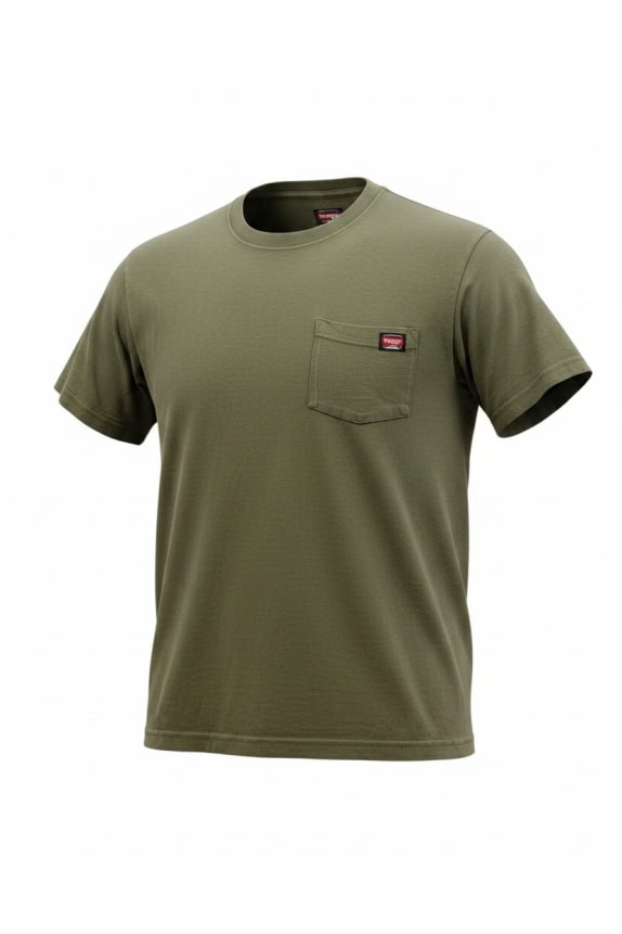 WRANGLER T SHIRT WORKWEAR KHAKI ΑΝΤΡΙΚΟ M pre-owned