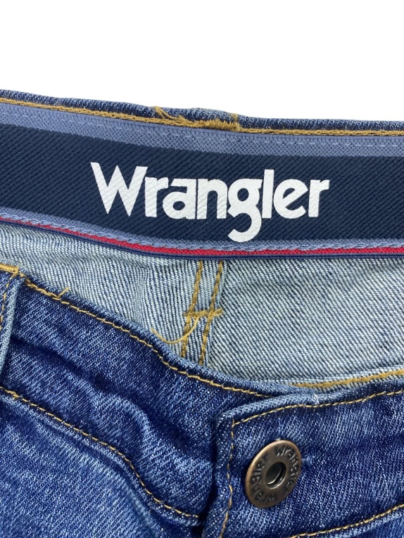 WRANGLER DENIM JEANS CASUAL LOGO TAPE BLUE MEN'S W34