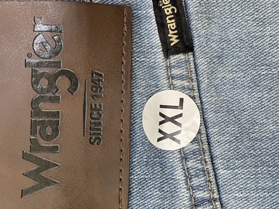WRANGLER ΤΖΙΝ ΠΑΝΤΕΛΟΝΙ ΣΤΡAIGHT FIT WASHED ΜΠΛΕ ΑΝΤΡΙΚΟ PRE OWNED 2XL