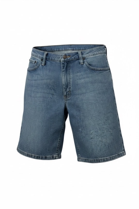 WRANGLER BERMUDA DENIM WASHED BLUE UOMO PRE OWNED M