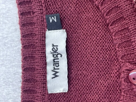 WRANGLER ΖΑΚΕΤΑ ΠΛΕΚΤΗ ΜΕ ΚΟΥΜΠΙΑ BOHO BORDEAUX ΓΥΝΑΙΚΕΙΟ PRE OWNED M