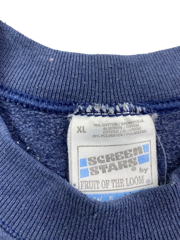 1980s Yale University Bulldogs Vintage Logo Sweatshirt Blue Men's XL