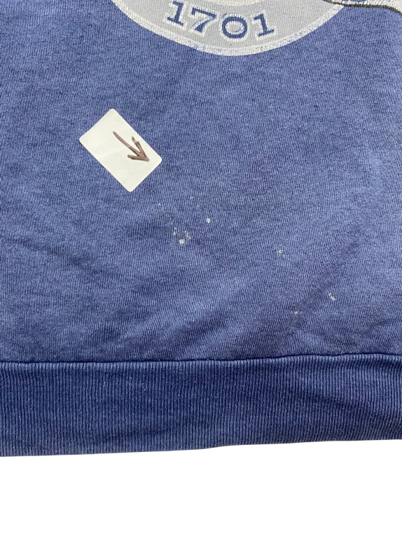 1980s Yale University Bulldogs Vintage Logo Sweatshirt Blue Men's XL