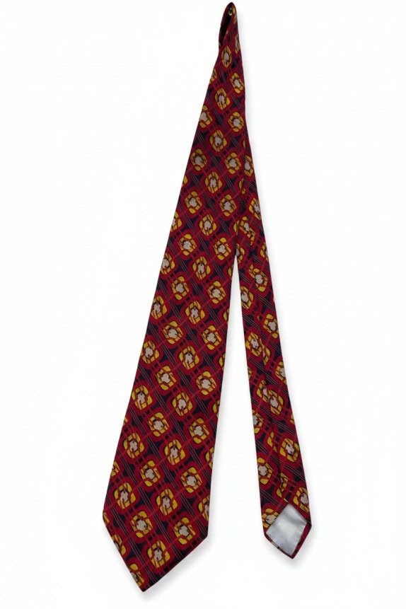 YVES SAINT LAURENT NECKTIE VINTAGE RED MEN PRE OWNED