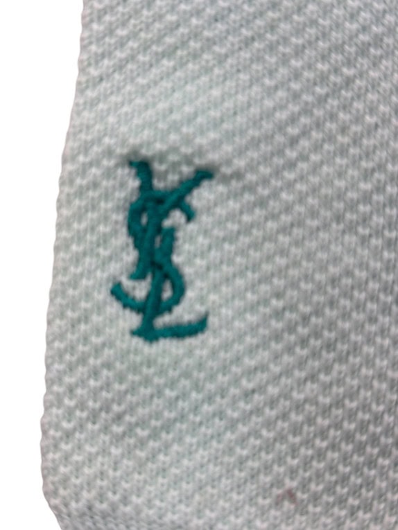 YVES SAINT LAURENT ΠΛΕΚΤΗ ΓΡΑΒΑΤΑ MINIMAL ΜΕΝΤΑ ΑΝΤΡΙΚΟ PRE OWNED