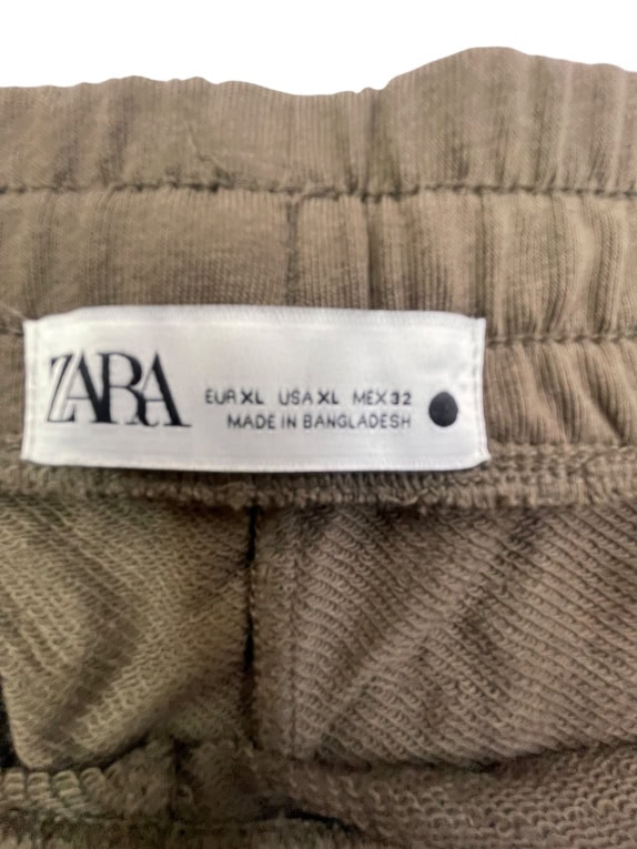 ZARA Pantaloni tuta marroni basic da uomo XL