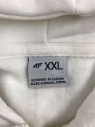 4F Ζακέτα Φούτερ Hoodie Zip Casual Print Λευκή Ανδρική XXL