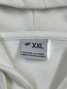 4F Zip Hoodie Logo Λευκό Unisex XXL
