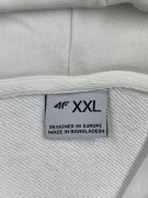 4F Zip Hoodie Logo Λευκό Unisex XXL