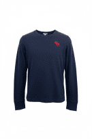 ABERCROMBIE & FITCH Μπλούζα Μακρυμάνικη Με Λογότυπο Navy Μπλε Ανδρική S