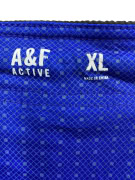 ABERCROMBIE & FITCH ATHLETIC SHORTS A&F ACTIVE LOGO GREY MEN XL