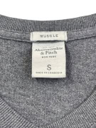 ABERCROMBIE FITCH T-SHIRT MUSCLE GRIGIA DA UOMO S usata
