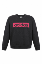 ADIDAS CREWNECK MINIMAL BLACK WOMENS PRE OWNED S