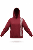 Adidas Felpa Hoodie Casual con Logo Bordeaux da Donna S