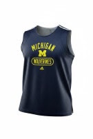 ADIDAS CANOTTA BASKET MICHIGAN WOLVERINES BLU UOMO PRE OWNED L