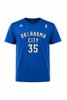 ADIDAS NBA OKLAHOMA CITY T SHIRT SPELL OUT BLUE MENS PRE OWNED L