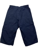 ADIDAS pantaloni cargo 3/4 vintage con logo ricamato blu scuro da uomo XS