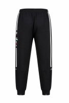 1990s ADIDAS TRACK PANTS SPORTSWEAR BLACK MEN PRE OWNED XL