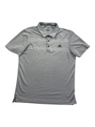 ADIDAS POLO SHIRT GOLF STRIPED LOGO GREY MEN M