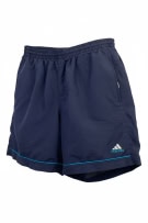 ADIDAS Pantaloncini vintage con logo ricamato blu navy da uomo L