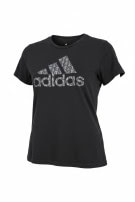ADIDAS T SHIRT GRAPHIC BLACK WOMEN PRE OWNED S