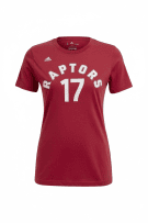 ADIDAS T-SHIRT TORONTO RAPTORS VALANCIUNAS #17 LOGO RED WOMEN'S XS