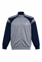 90s ADIDAS TRACK JACKET SPORTSWEAR GREY BLUE MEN PRE OWNED L