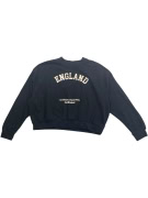 Admiral Cropped Sweatshirt Casual England Logo Black Women’s S