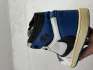 NIKE AIR JORDAN 1 HIGH TRAVIS SCOTT FRAGMENT SNEAKERS WHITE BLUE BLACK MENS PRE OWNED EU 42.5