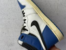 NIKE AIR JORDAN 1 HIGH TRAVIS SCOTT FRAGMENT SNEAKERS WHITE BLUE BLACK MENS PRE OWNED EU 42.5