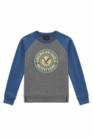 AMERICAN EAGLE OUTERWEAR SWEATSHIRT GRAPHIC ΓΚΡΙ ΜΠΛΕ ΑΝΤΡΙΚΟ PRE OWNED S